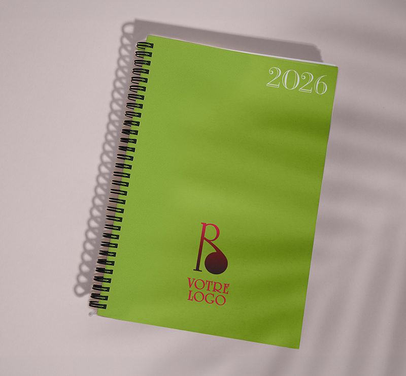 agenda semainier à spirale pour entreprise et professionnel